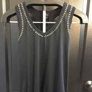 Studded black tank top